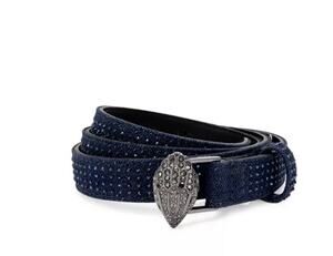 Kurt Geiger London Rhinestone Studded Denim Belt Size m/L 35.5’ MSCa